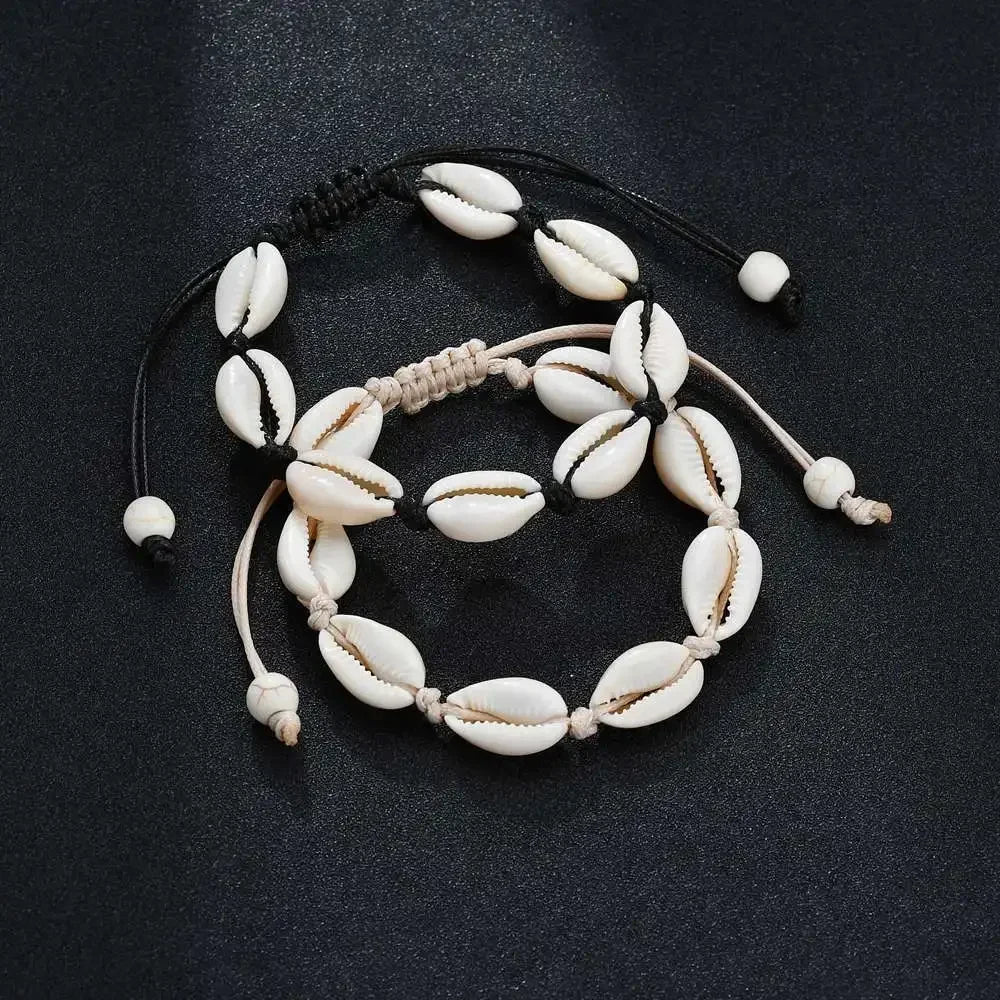 Bracelete Boêmio com Conchas Naturais
