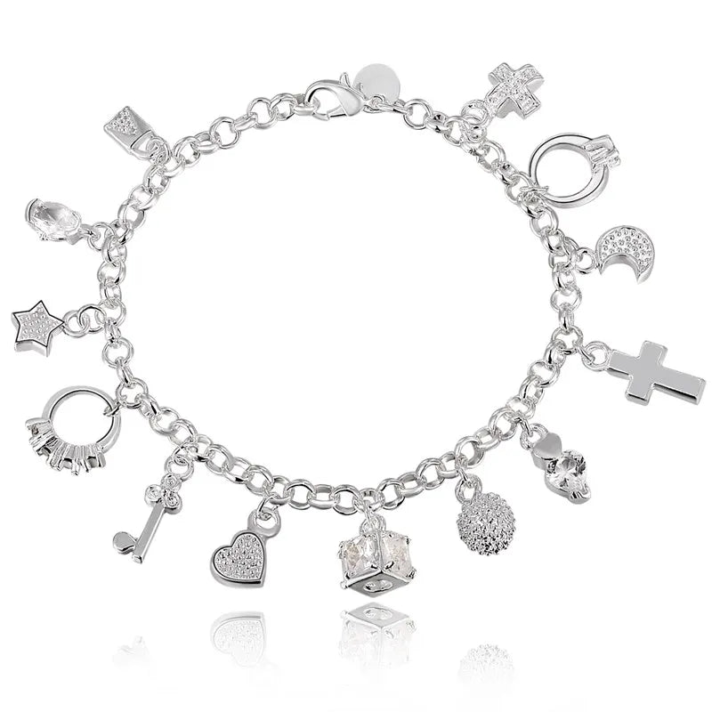 Bracelete Cordão Torcido em Prata 925