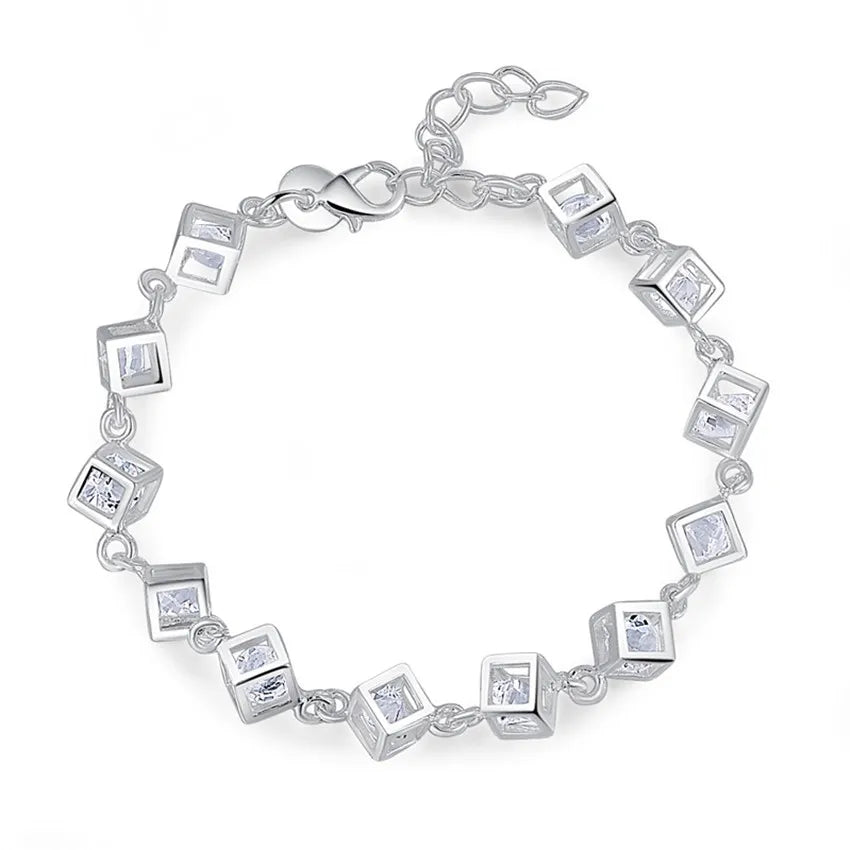 Bracelete Cordão Torcido em Prata 925