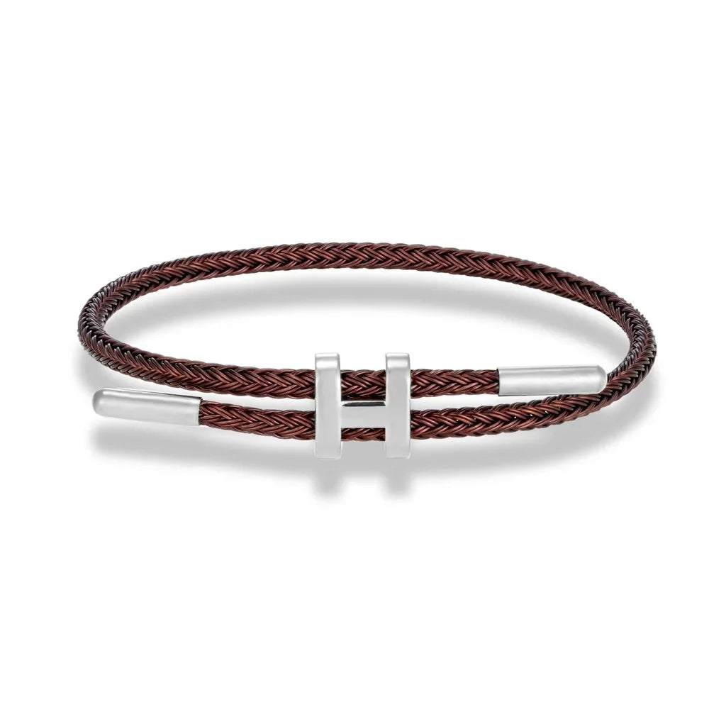 Bracelete de Cordão em H