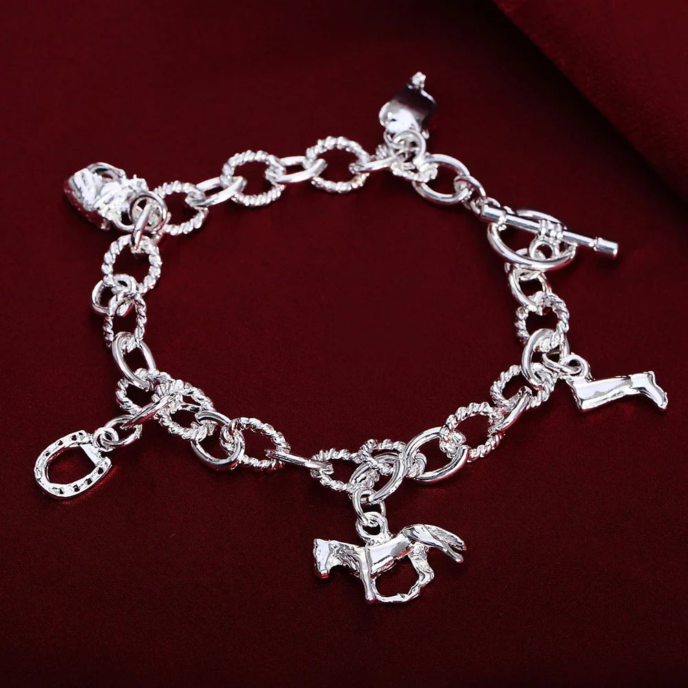 Bracelete Cordão Torcido em Prata 925