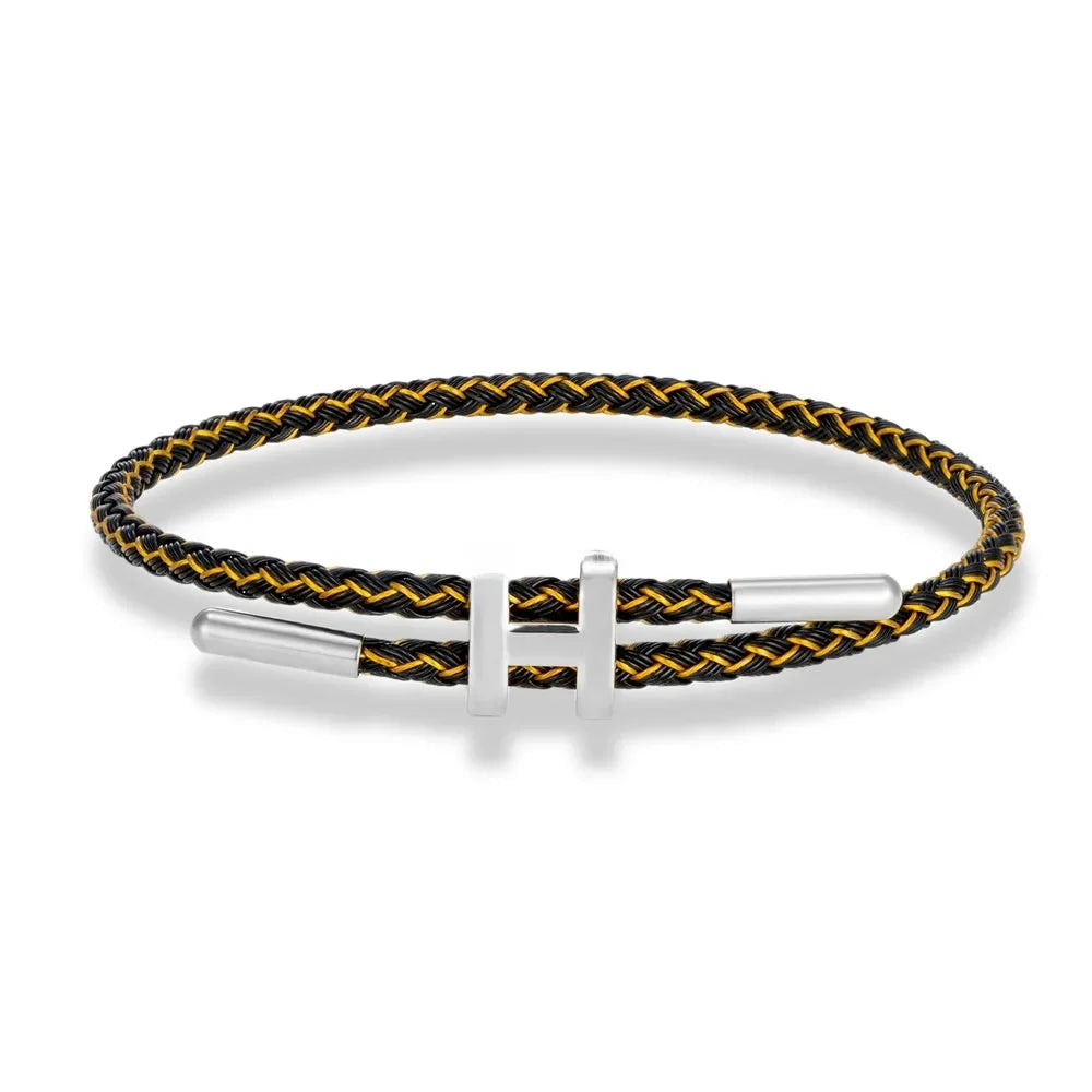 Bracelete de Cordão em H