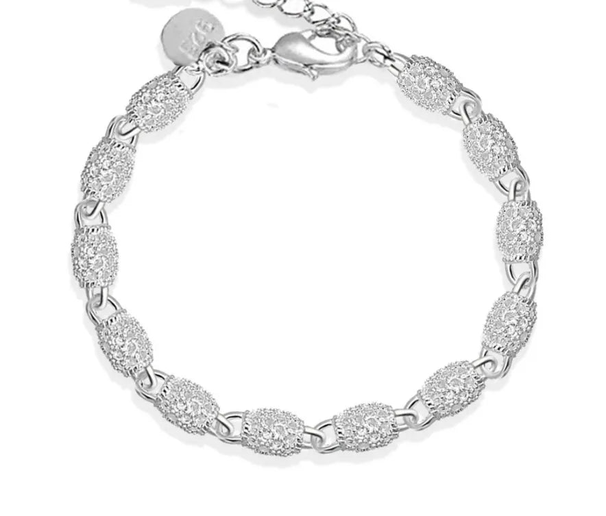 Bracelete Cordão Torcido em Prata 925