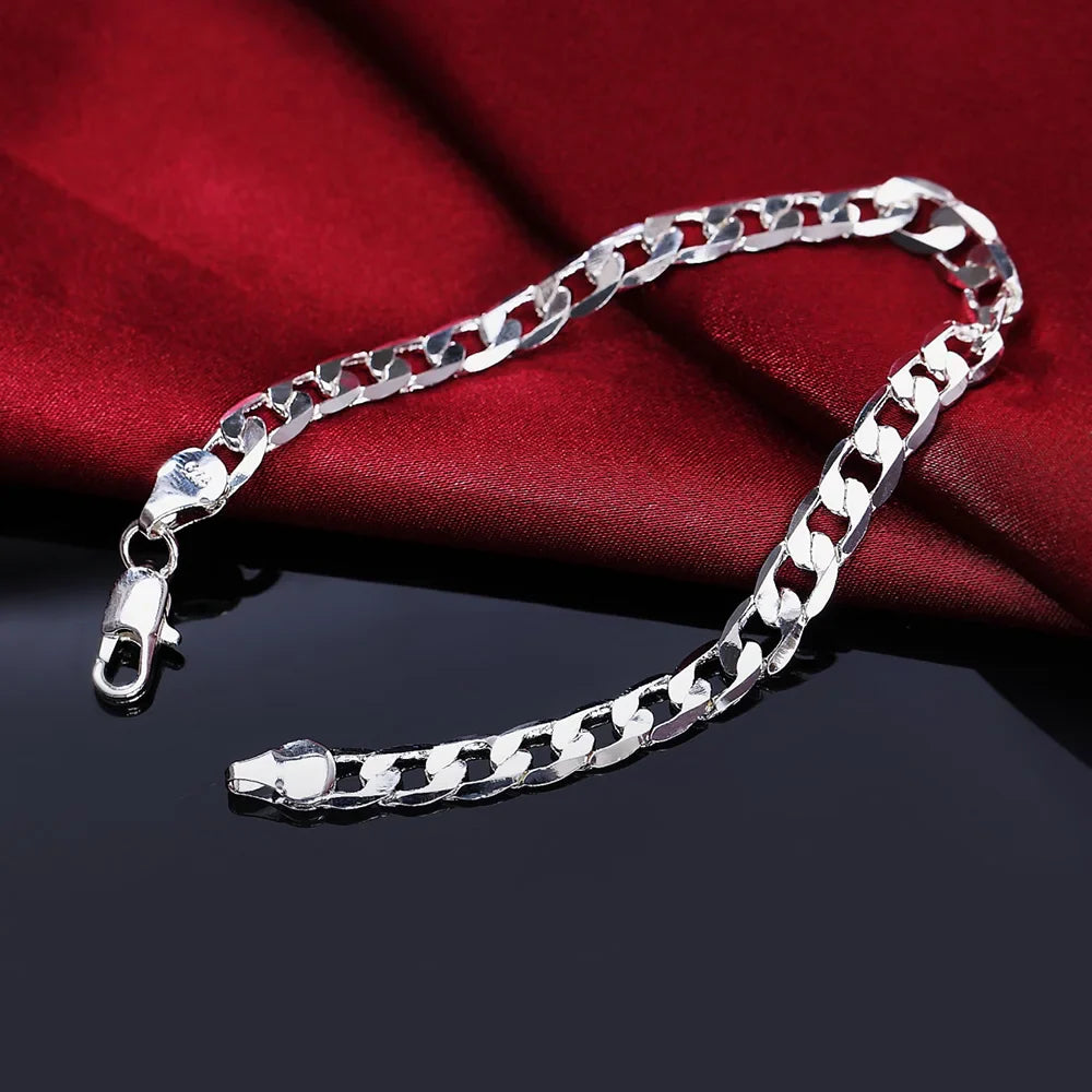 Bracelete Cordão Torcido em Prata 925