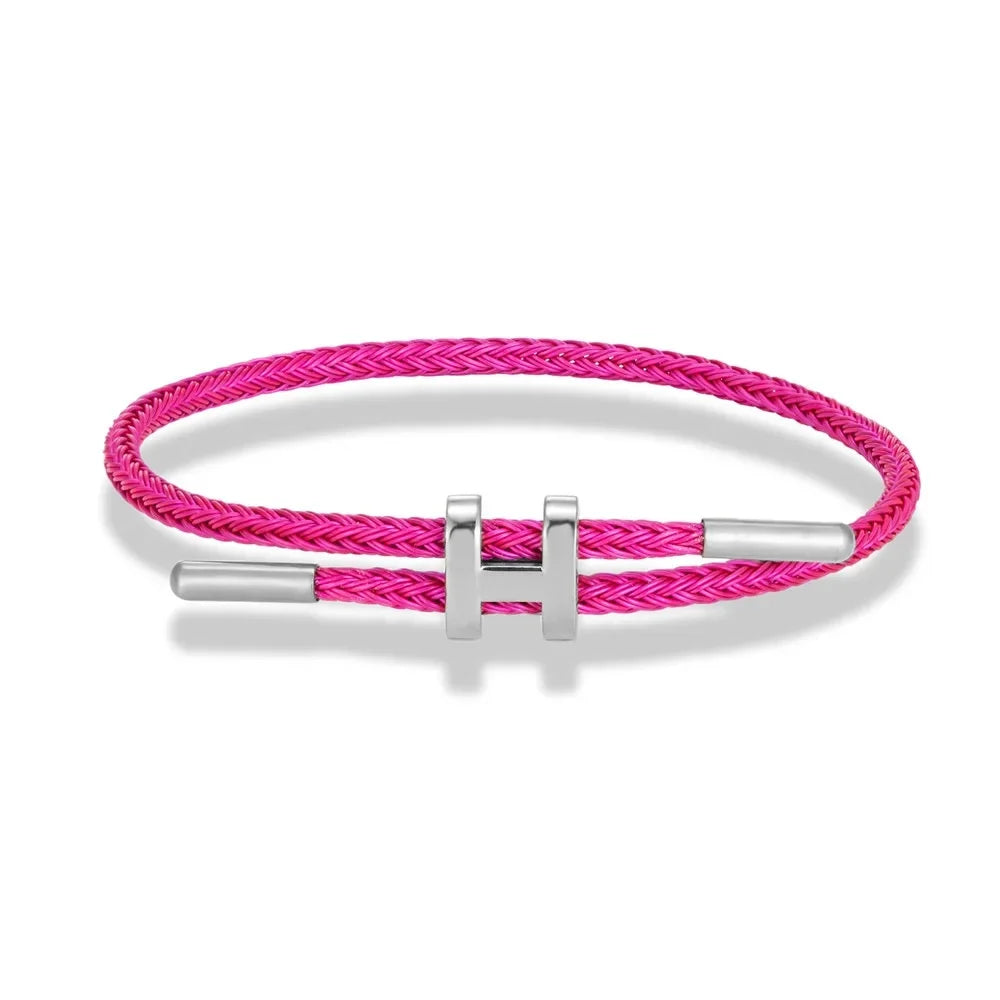 Bracelete de Cordão em H