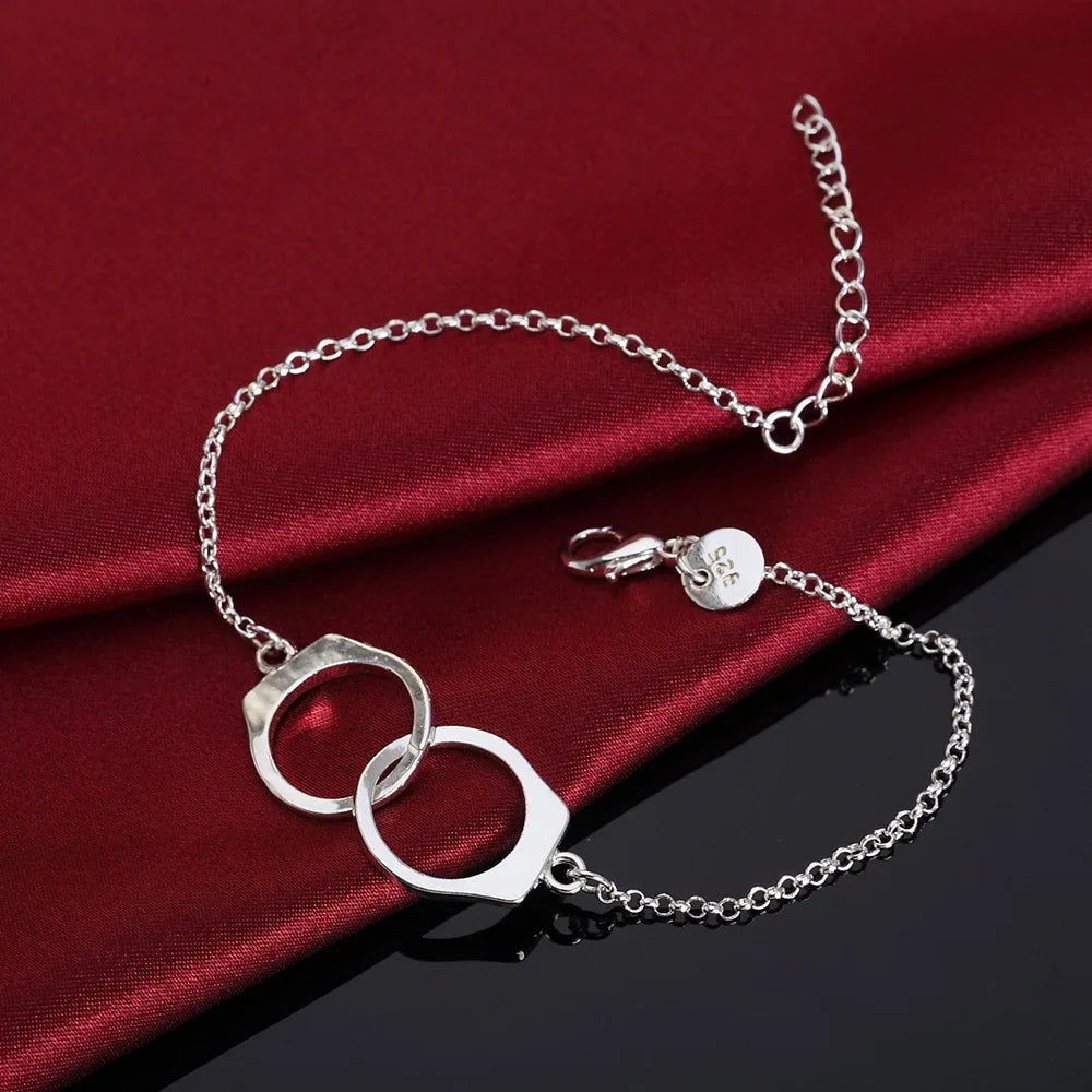 Bracelete Cordão Torcido em Prata 925