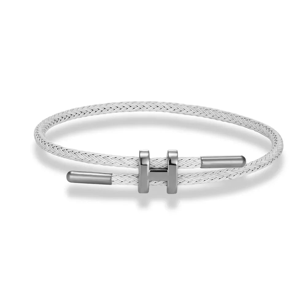 Bracelete de Cordão em H