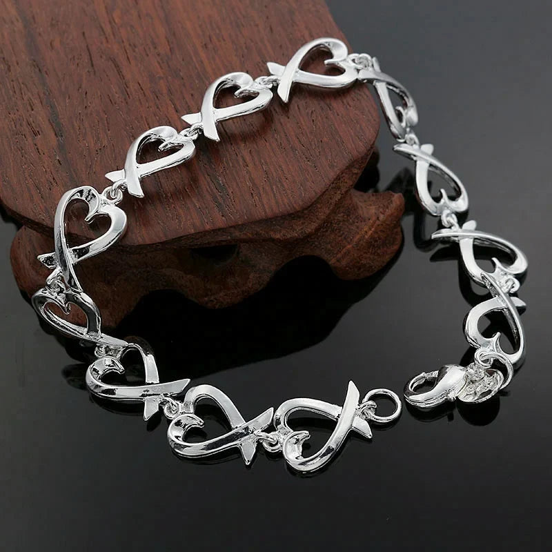 Bracelete Cordão Torcido em Prata 925
