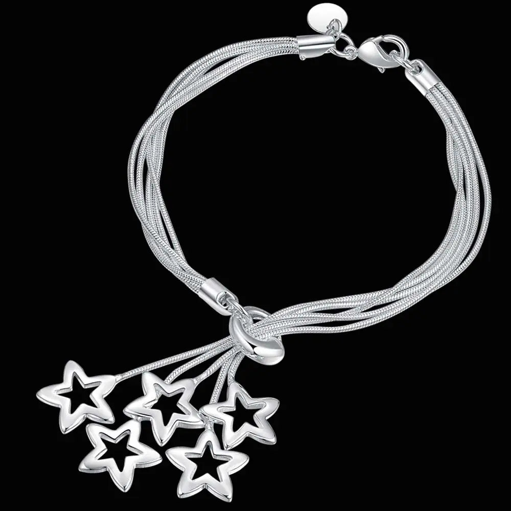 Bracelete Cordão Torcido em Prata 925