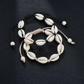 Bracelete Boêmio com Conchas Naturais