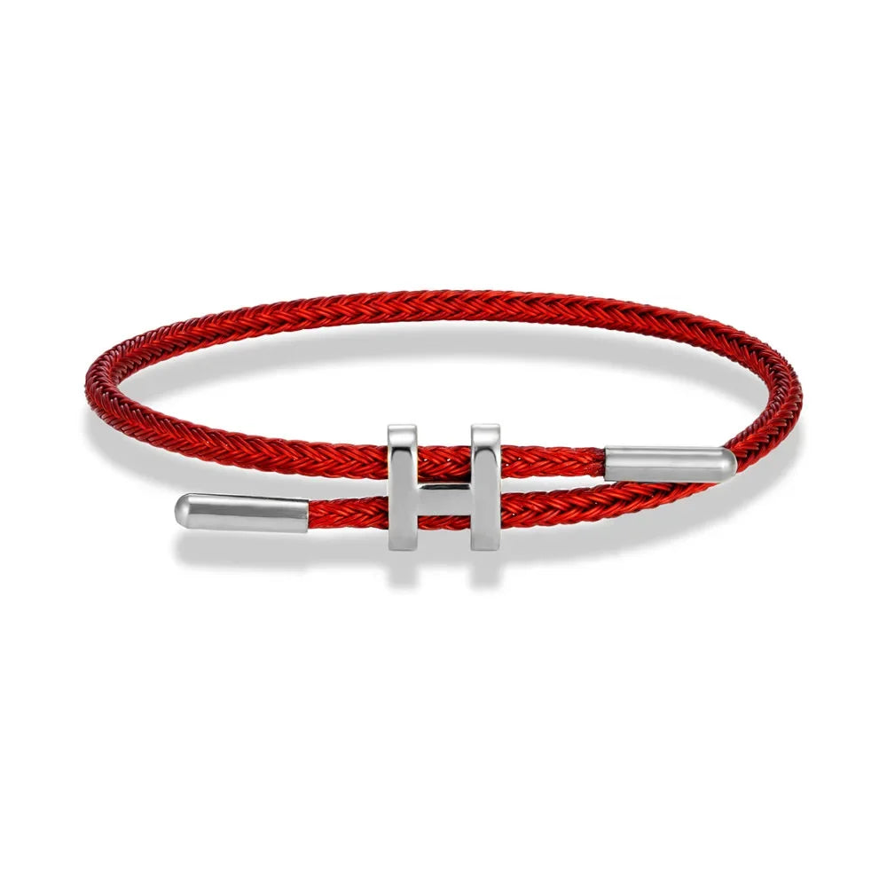 Bracelete de Cordão em H