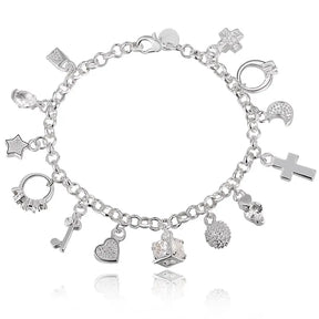 Bracelete Cordão Torcido em Prata 925