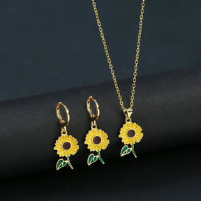 Conjunto colar e brinco elegance