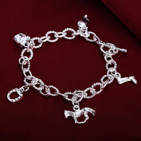 Bracelete Cordão Torcido em Prata 925