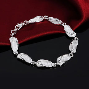Bracelete Cordão Torcido em Prata 925