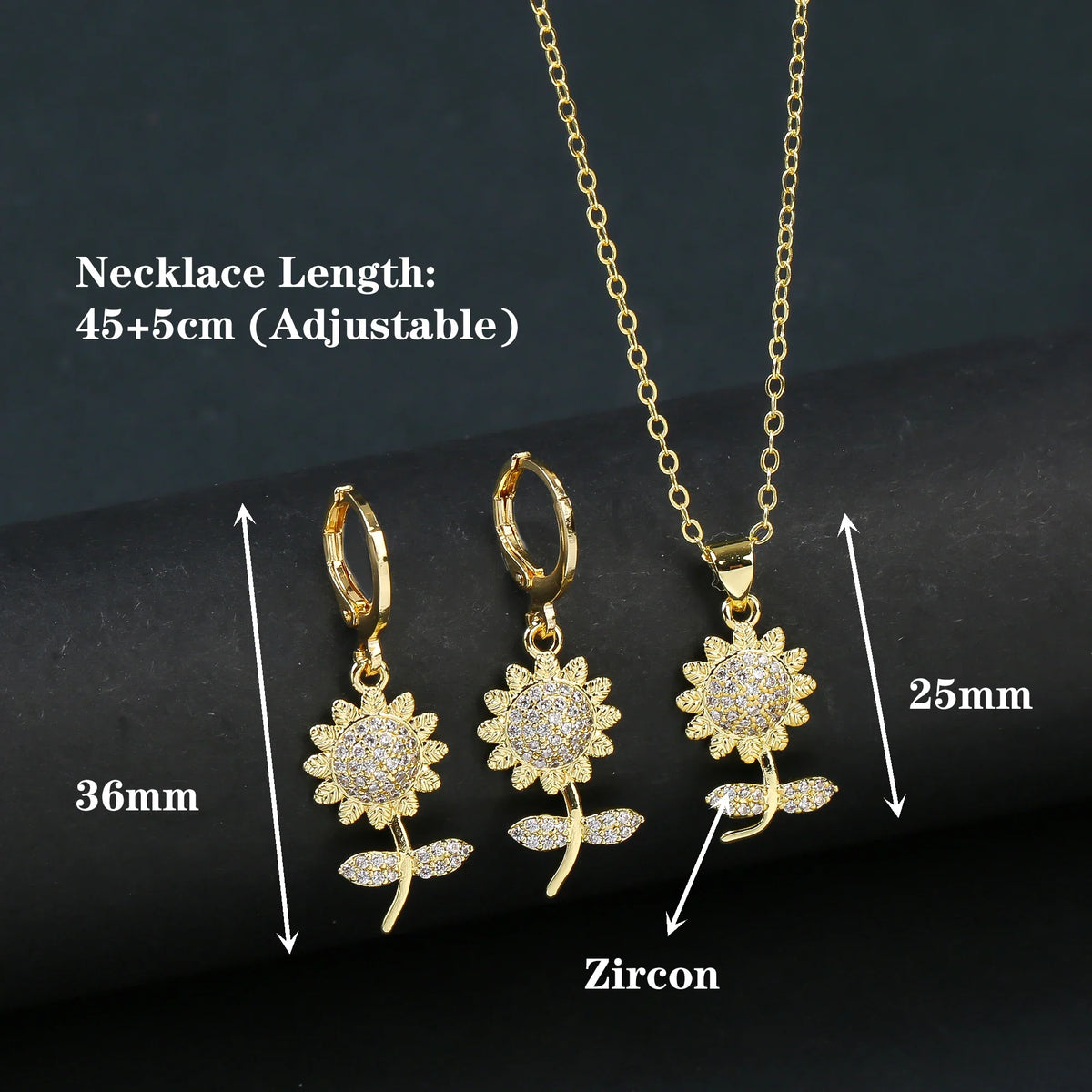 Conjunto colar e brinco elegance