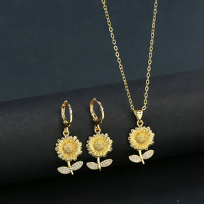 Conjunto colar e brinco elegance