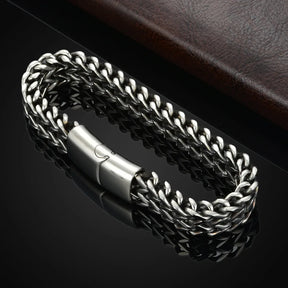 Bracelete Trançado de Aço Inoxidável com Fecho Magnético