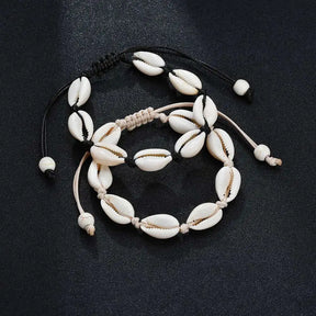 Bracelete Boêmio com Conchas Naturais